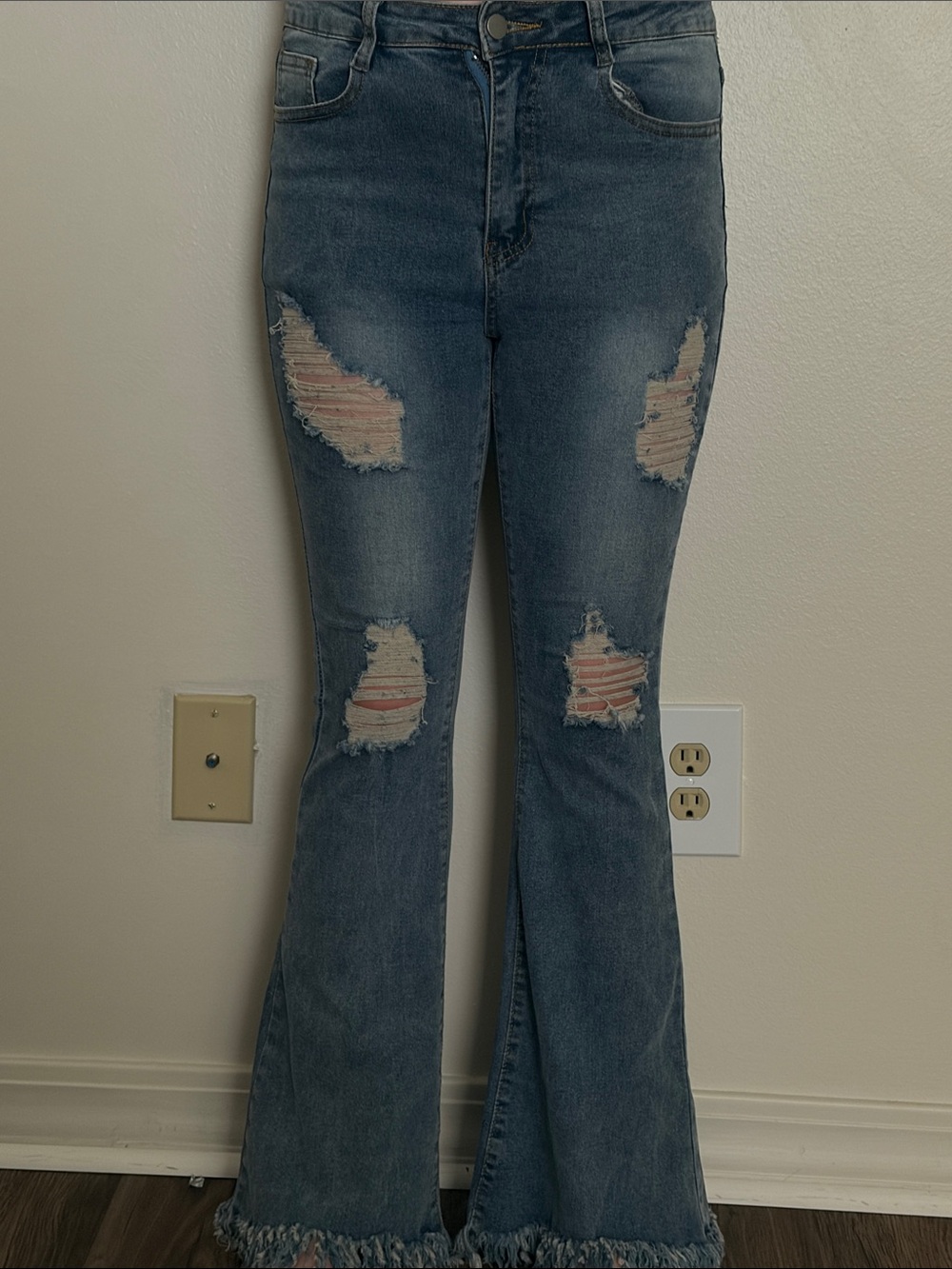 Women’s Distressed Flare Jeans